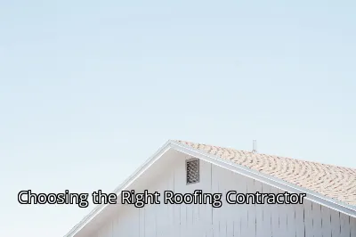 Choosing the Right Roofing Contractor