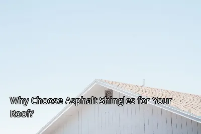 Why Choose Asphalt Shingles for Your Roof?