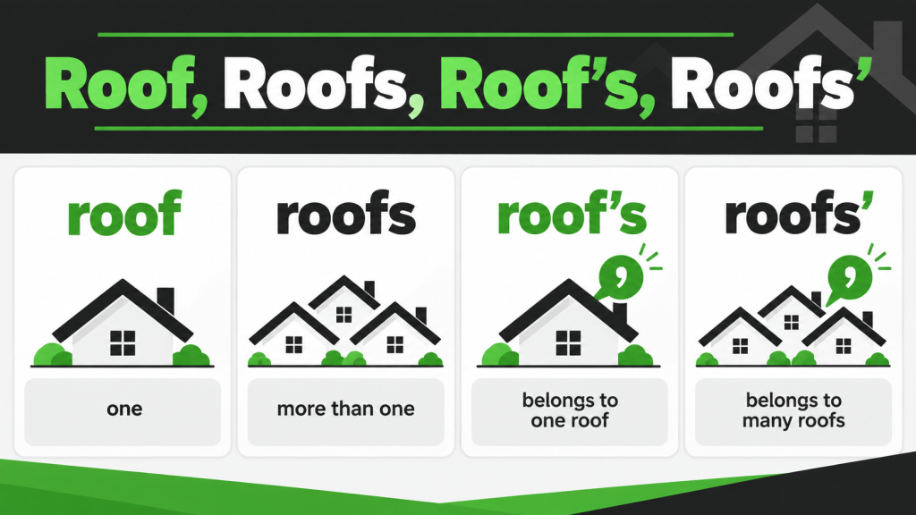 what is the plural of roof